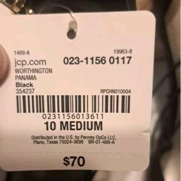 WORTHINGTON Size 10 Black Women’s Slingback Chunky Cork Heel- - Picture 7 of 7